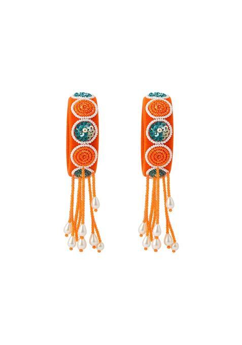 Venus Bangle Handcrafted Bead Work Latkan Bangles for Women Multi Color Sequin Embroidered Kaleera Style Kadas