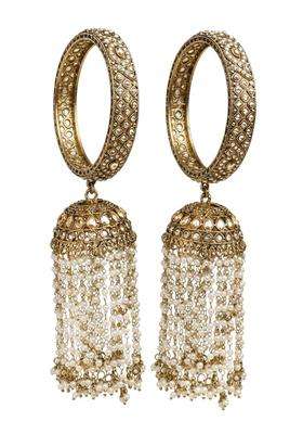 Karatcart Luxurious Antique Gold Plated Bridal Kaleere Style Bangles for Women