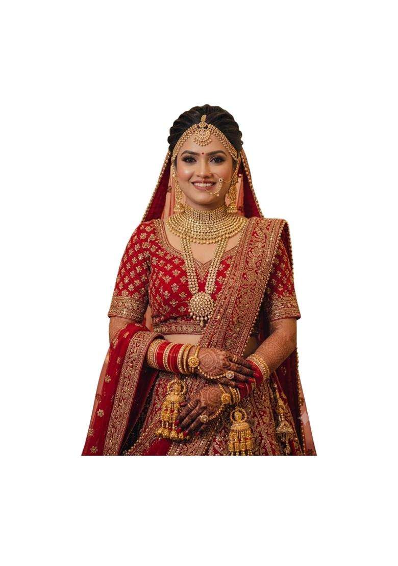 Kalireah Jewels Golden Bridal Kalira Set for Women Traditional Brass Wedding Kalire Pack of 2 - Indya