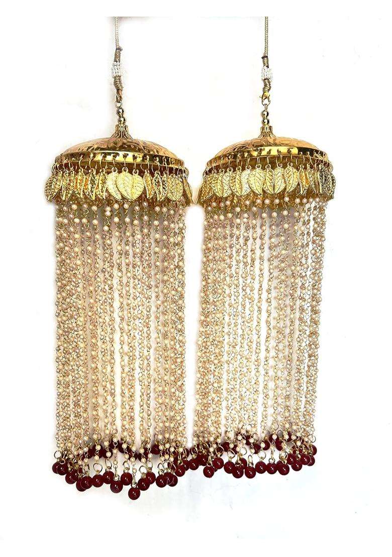 RKM Collections Kalire Pearl Kalire with Red Beads Attached with Adjustable Dorri - Indya