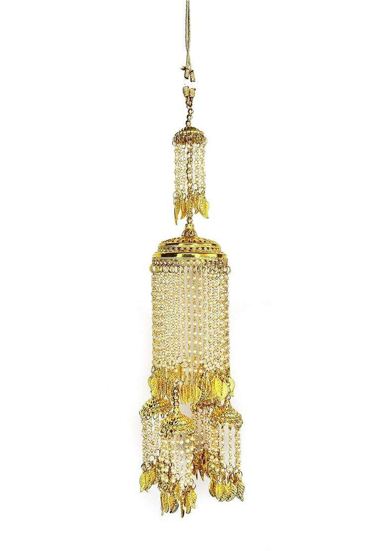 R K M Collections Golden Fancy Pearl Kalire Attatched with Adjustable Dorri - Indya