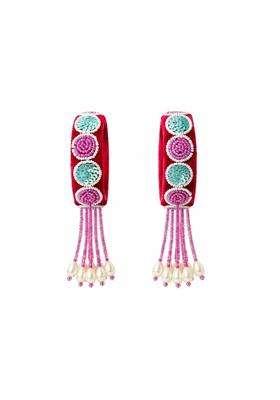 Venus Bangle Handcrafted Bead Work Latkan Bangles for Women Multi Color Sequin Embroidered Kaleera Style Kadas