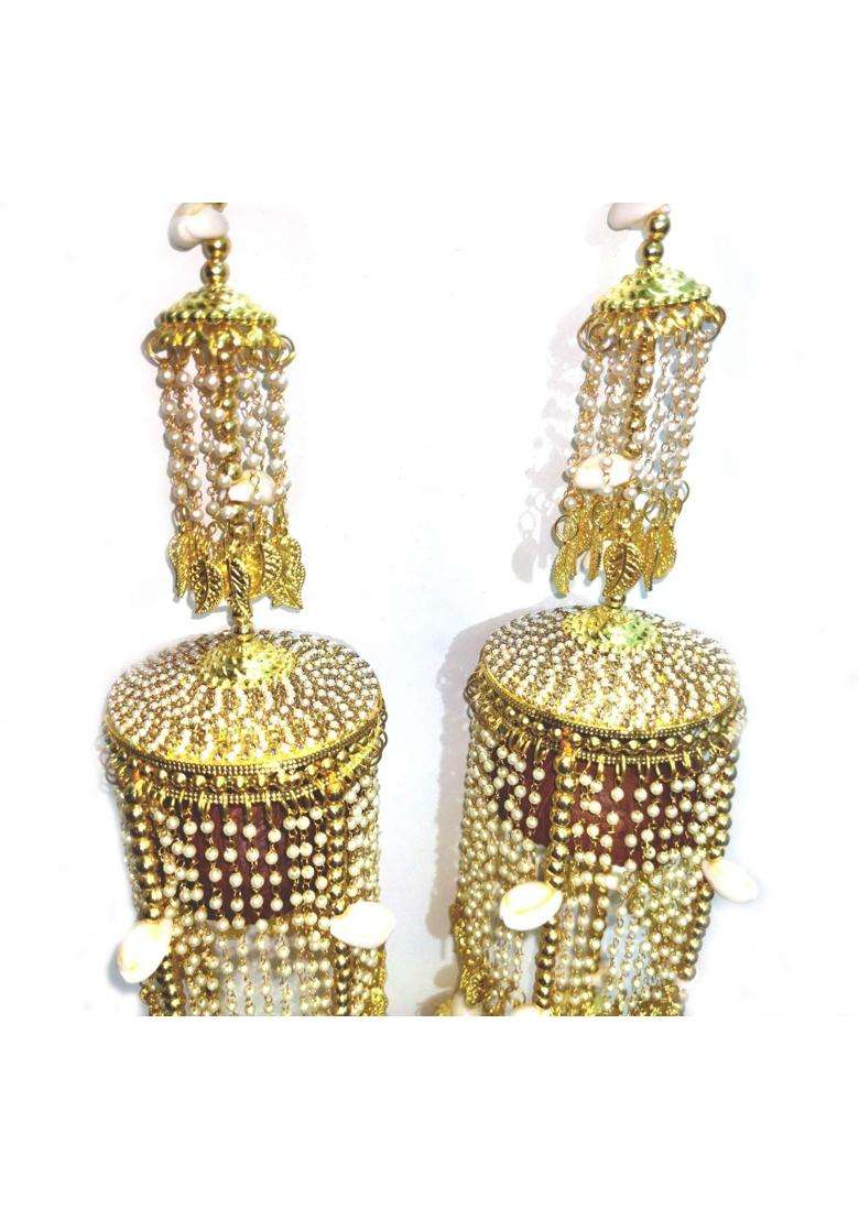 Brass with Pearl Kalire for Women Multicolour - Indya