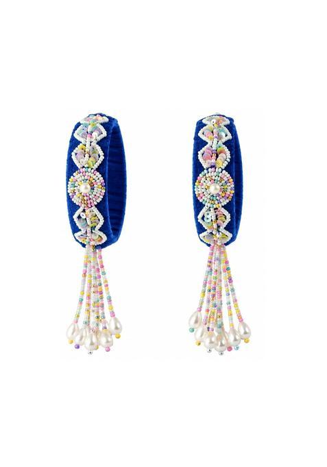 Venus Bangle Handcrafted Bead Work Latkan Bangles for Women Multi Color Sequin Embroidered Kaleera Style Kadas