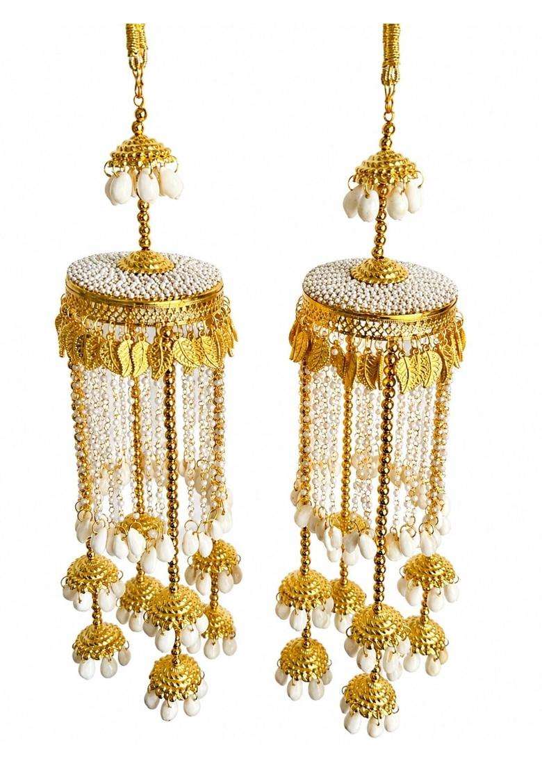 R K M Collections Fancy Bridal Kalire with Kaudi Shells Gold Tone - Indya