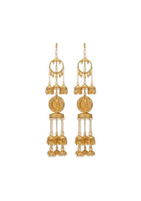 Kalireah Jewels Golden Bridal Kalira Set for Women Traditional Brass Wedding Kalire Pack of 2