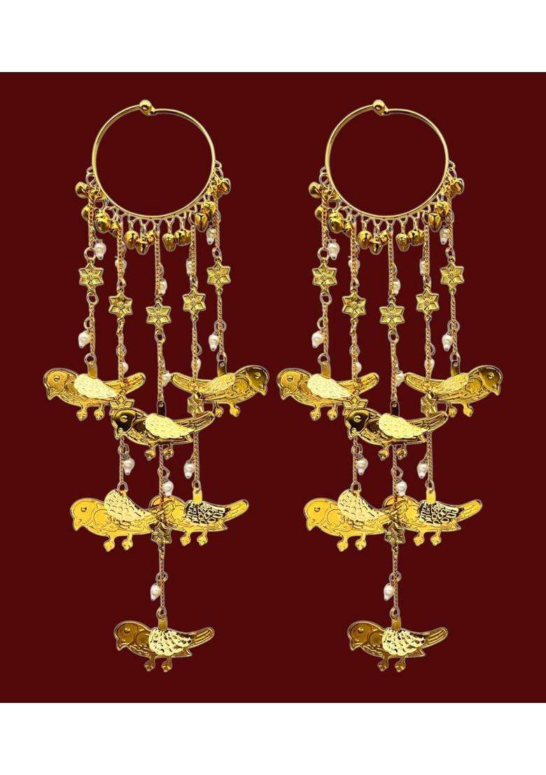 SBP Fashion Bridal Kaleera Kalire Wedding Golden Bird Charm Hanging Punjabi Chura Accessory Long Ethnic - Indya