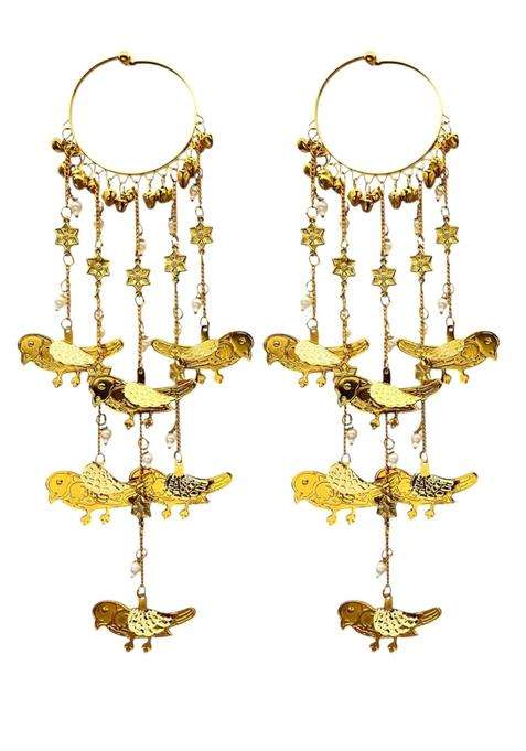 SBP Fashion Bridal Kaleera Kalire Wedding Golden Bird Charm Hanging Punjabi Chura Accessory Long Ethnic