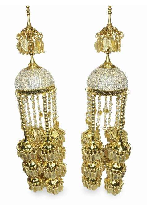 Traditional Golden Kalire with Pearl Embellishments Bridal Wedding Jewelry