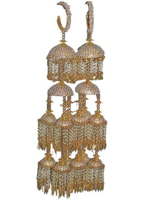 Kalere Pair Kalere Kalire Bridal Hand Hanging Kalere for Brides Women and Girls White Golden