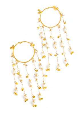 Advika Creations Pearl and Ghungroo Kaleera in Golden Finish with Traditional Bridal Charms