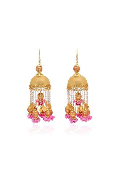 Khandelwalimpex Traditional Golden and Pink Wedding Kalira Kalere Kaleera Bridal for Women and Girls