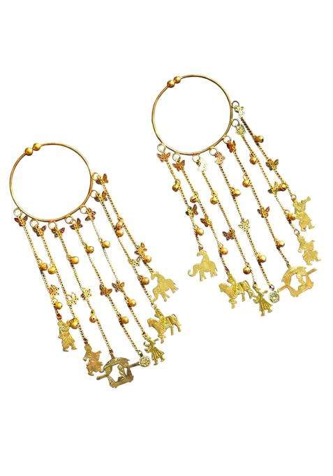 Advika Creations Doli Barati Bridal Kaleera in Golden Finish with Ghunghroo Traditional Bridal Charms