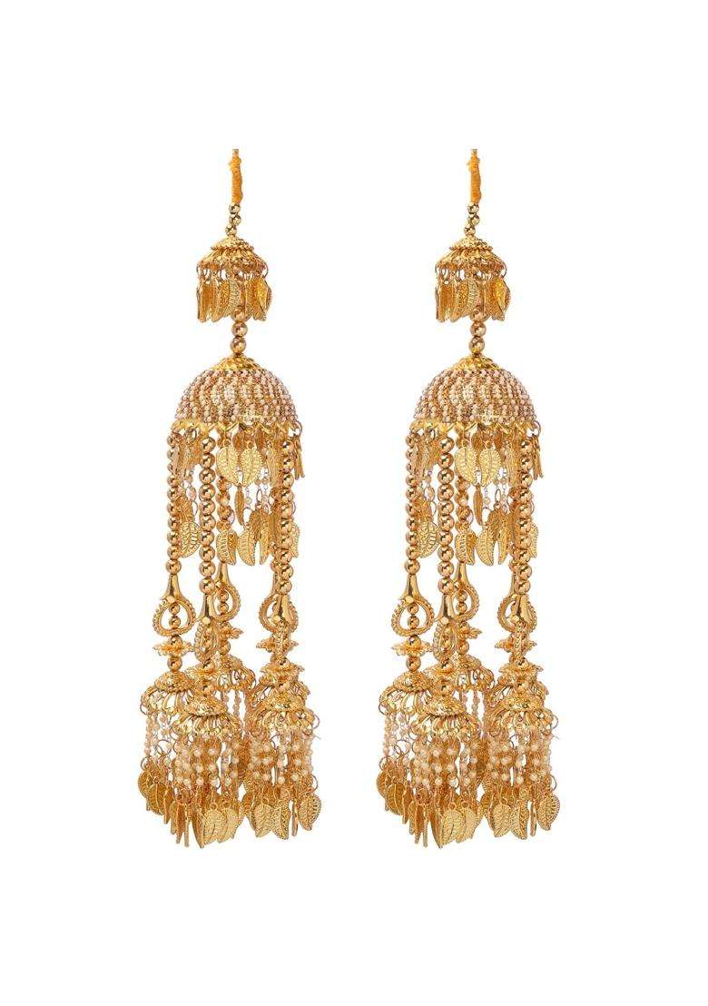 Eyesphilic Beautiful Golden Wedding Kalira for Bride and Women - Indya