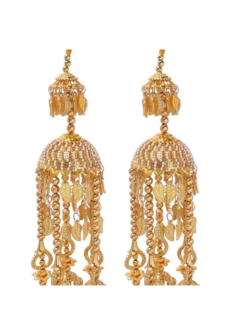 Eyesphilic Beautiful Golden Wedding Kalira for Bride and Women - Indya