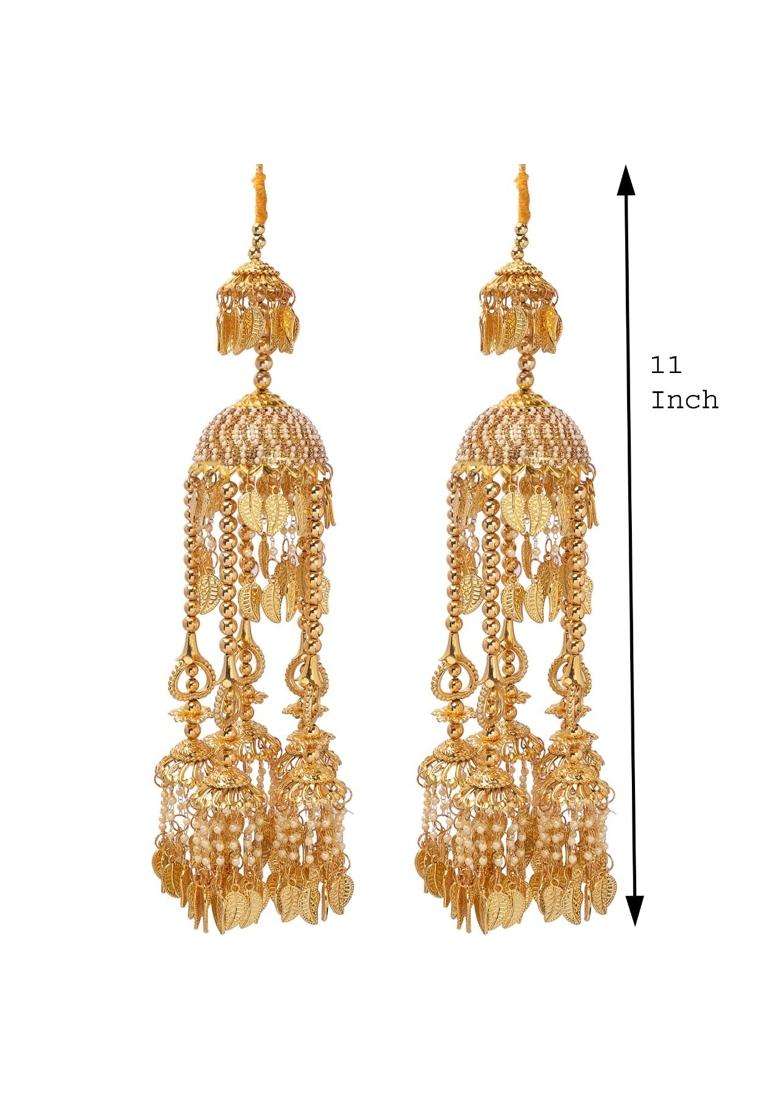Eyesphilic Beautiful Golden Wedding Kalira for Bride and Women - Indya