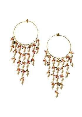 Advika Creations Multicolor Loreal Beads Kaleera in Golden Finish with Traditional Bridal Charms