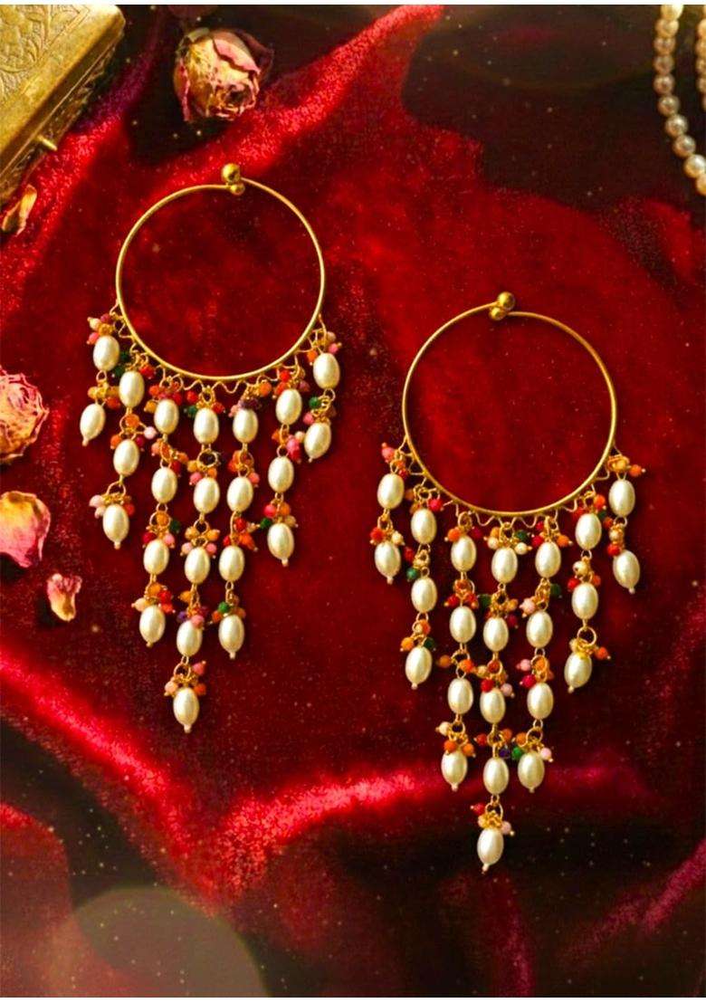 Advika Creations Multicolor Loreal Beads Kaleera in Golden Finish with Traditional Bridal Charms - Indya