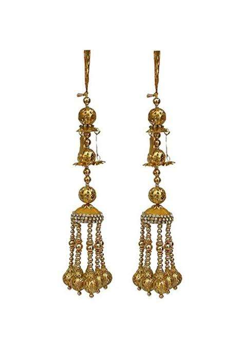 J Tushar Punjabi Designer Bridal Kaleera Set Diamond Look Bridal Kaleera Women Fancy Kaleera in Golden Velvet