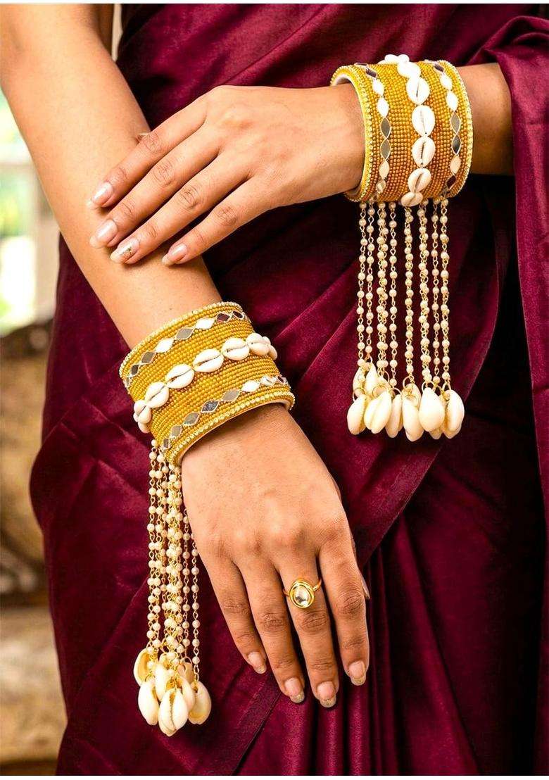 Advika Creations Handcuff Kaleera Wedding Kaleera with Kaudi - Indya