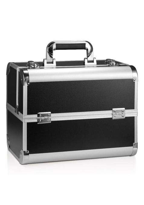 SIBY Aluminum Alloy Makeup Box Organizer Case with 5 Compartments Waterproof Durable