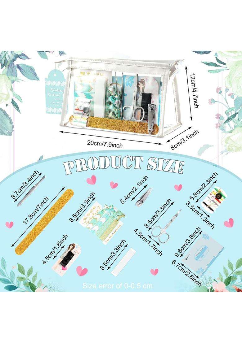 Chumia 132 Pieces Wedding Survival Kit Wedding Day Bridal Emergency Kit Bridal Party Proposal Gifts Mini - Indya