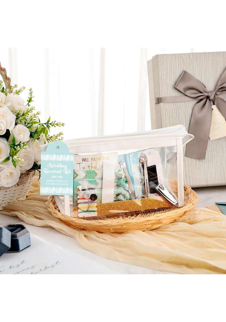 Chumia 132 Pieces Wedding Survival Kit Wedding Day Bridal Emergency Kit Bridal Party Proposal Gifts Mini - Indya