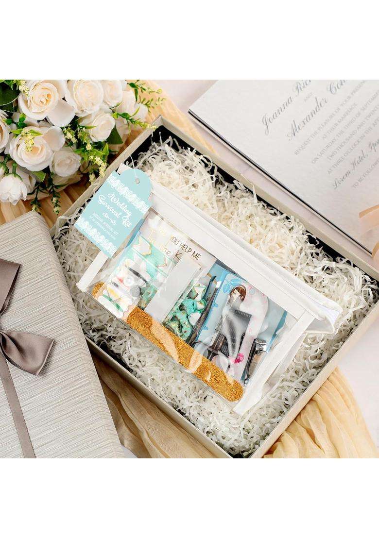 Chumia 132 Pieces Wedding Survival Kit Wedding Day Bridal Emergency Kit Bridal Party Proposal Gifts Mini - Indya
