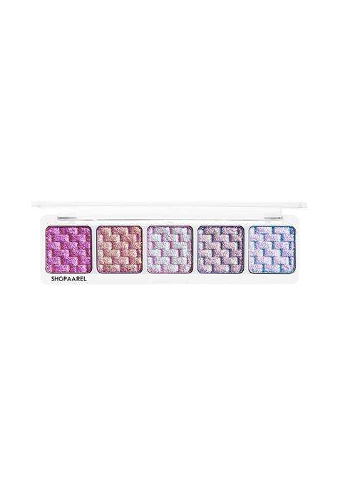 Shopaarel Sparkle 5 Color Eyeshadow Palette Highly Pigmented Shimmer and Glitter Shades