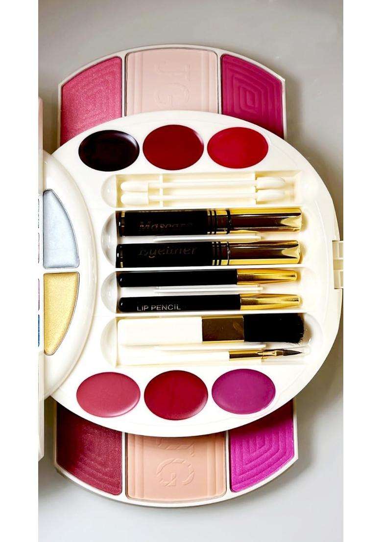 Justgold Professional All in One Makeup Palette Kit 44 Colors Eyeshadows Blusher Powder Cake Lipgloss - Indya