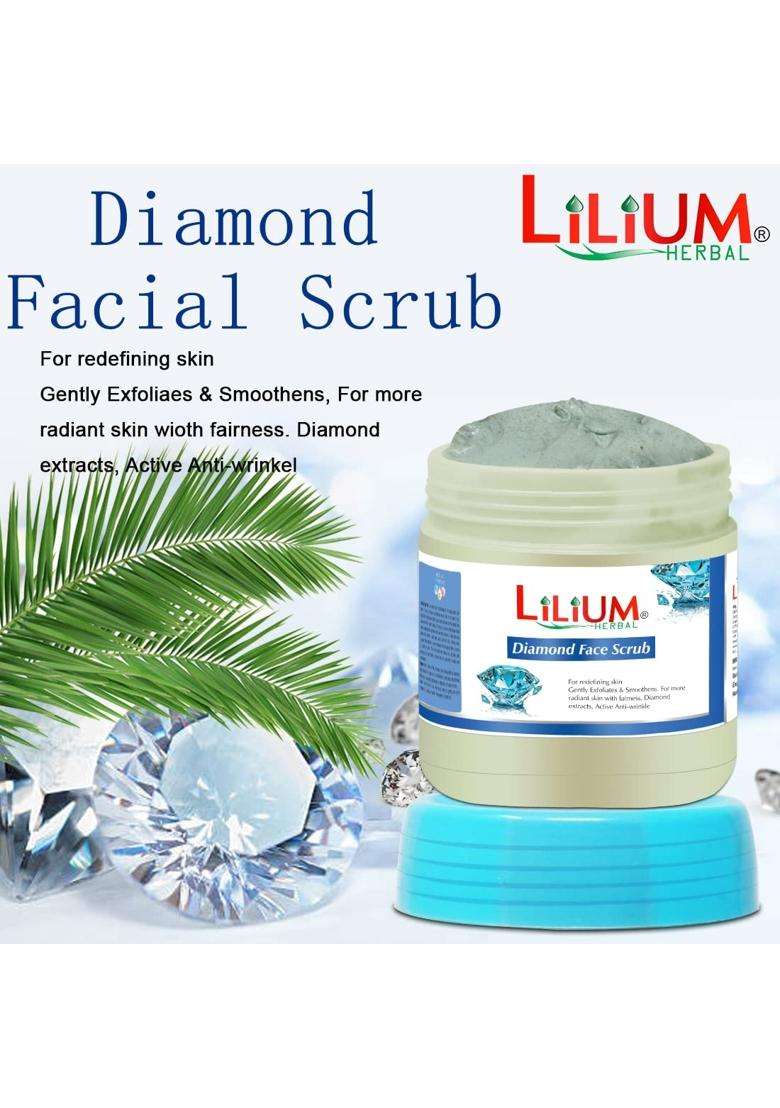 Lilium Diamond Facial Kit with Cleansing Milk 4500 GM Soothing Moisturized and Balanced Skin - Indya