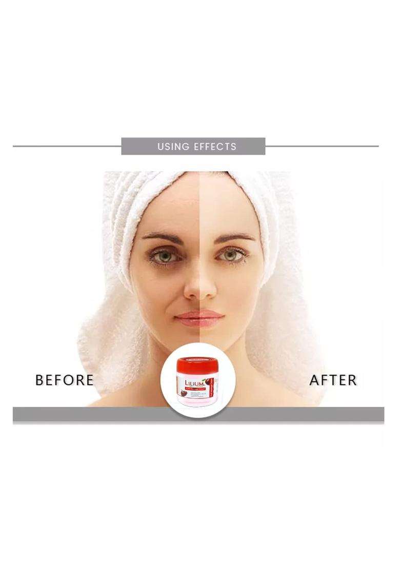 Lilium Fruit Facial Kit with Papaya Cleansing Milk 4500GM Moisturized and Balanced Skin Reduce Dark Spots - Indya