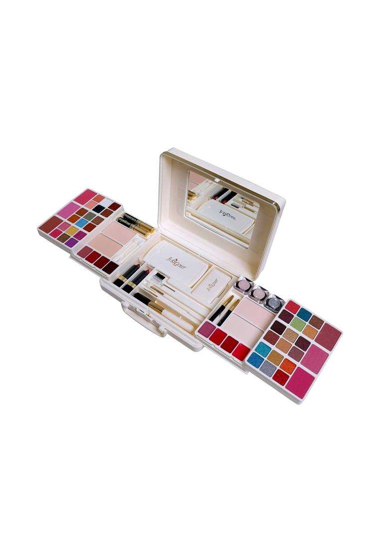 Justgold Professional All in One Makeup Palette Kit 42 Pigment Shadow with Blusher Powder Cake Lip Gloss - Indya