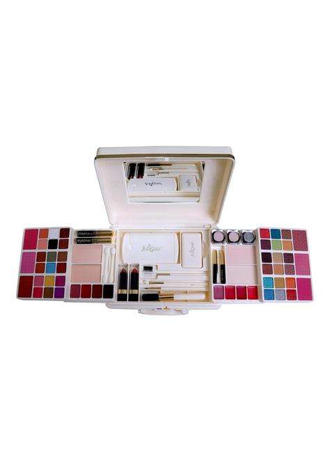 Justgold Professional All in One Makeup Palette Kit 42 Pigment Shadow with Blusher Powder Cake Lip Gloss