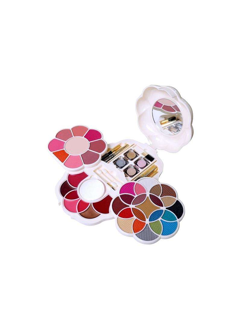 Justgold Professional All in One Makeup Palette Kit 21 Pigment Shadow with Blusher Powder Cake Lip Gloss - Indya