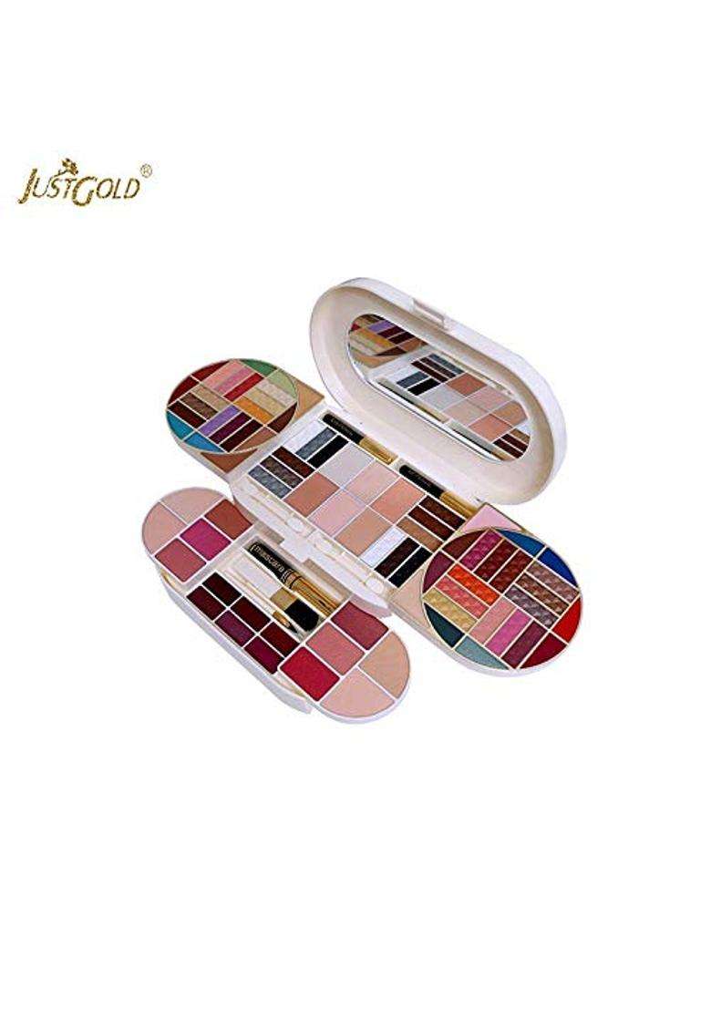 Justgold Professional All in One Makeup Palette Kit 35 Pigment Shadow with Concealer Foundation Cream - Indya