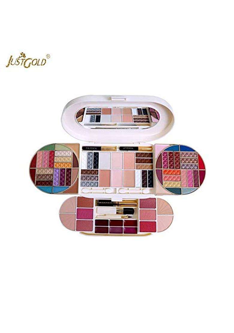 Justgold Professional All in One Makeup Palette Kit 35 Pigment Shadow with Concealer Foundation Cream - Indya