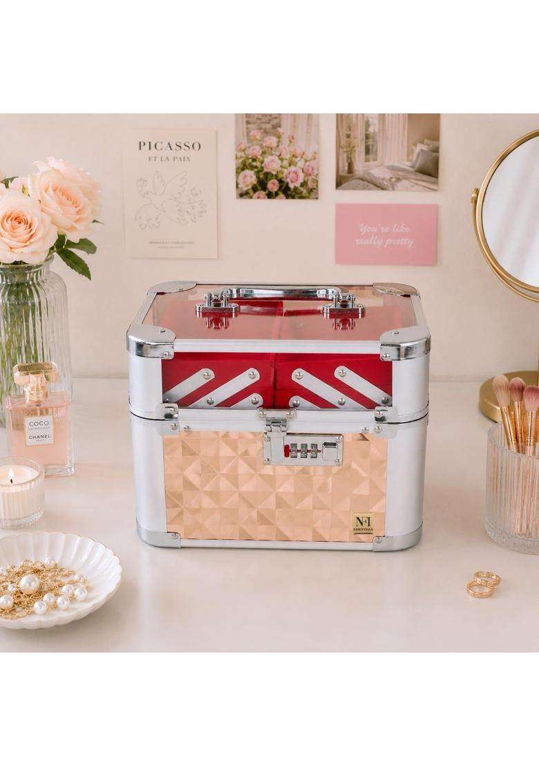NFI Essentials Makeup Organizer Box for Women Bridal Makeup Case for Jewellery Cosmetics and Bridal Essentials - Indya