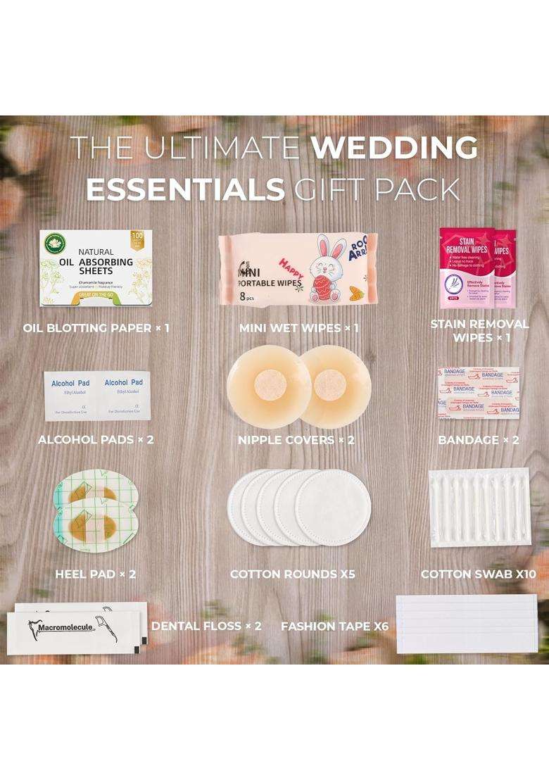 Aolrnali Beige Bridal Emergency Kit for Wedding Day Wedding Essentials Survival Set for Team Bride - Indya