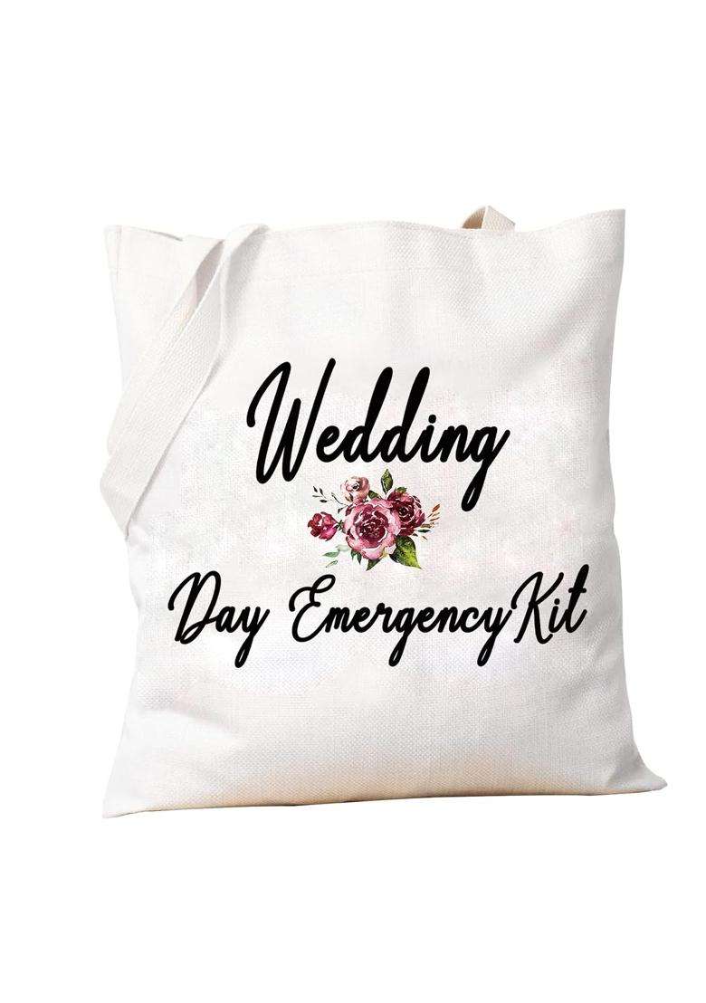 Pxtidy Bride Wedding Day Emergency Kit Bridal Shower Gift Wedding Survival Kit Makeup Bag Bride to Be Gift - Indya