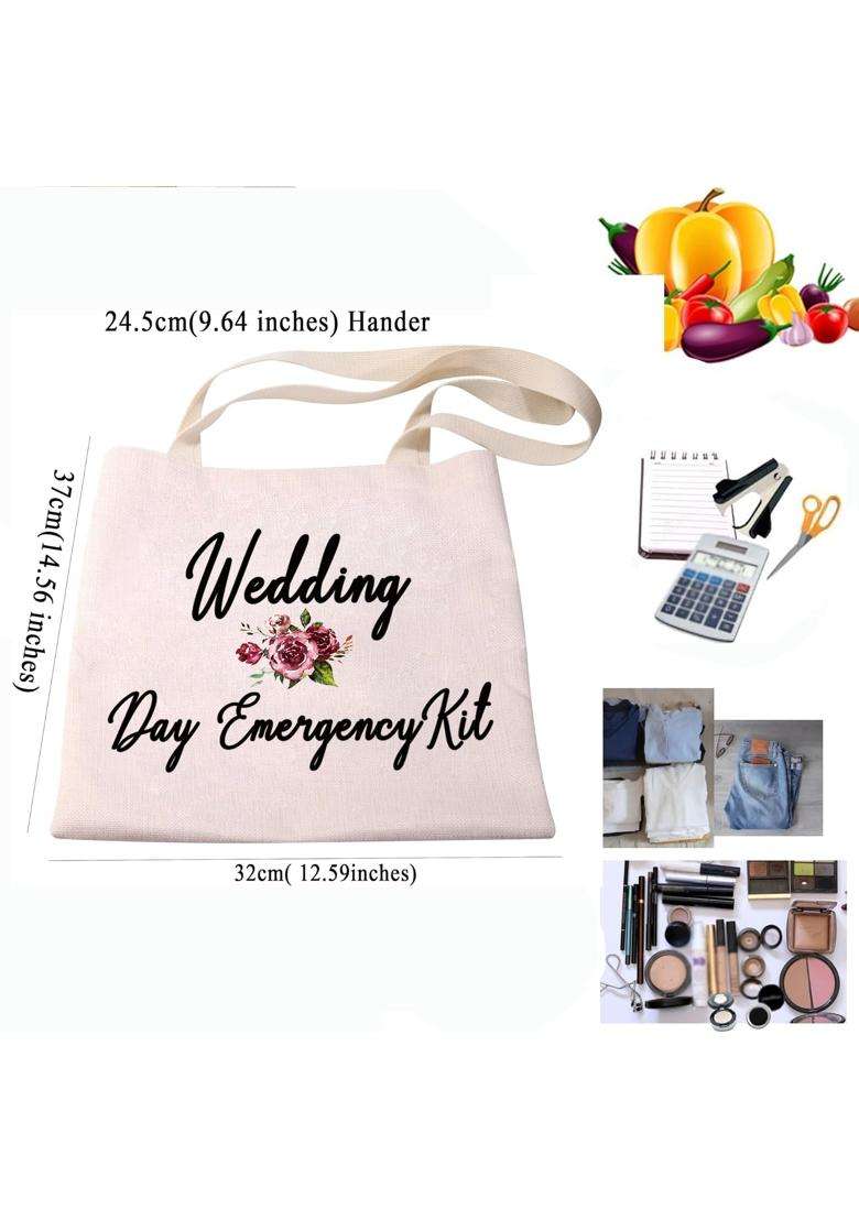 Pxtidy Bride Wedding Day Emergency Kit Bridal Shower Gift Wedding Survival Kit Makeup Bag Bride to Be Gift - Indya