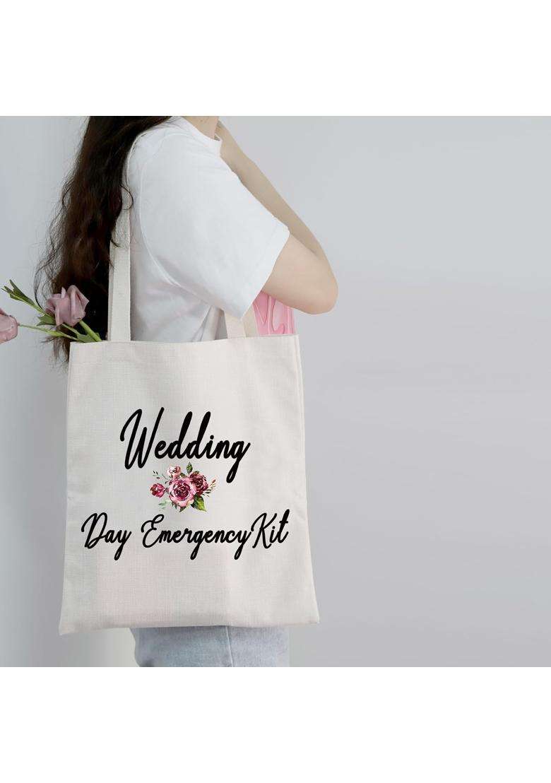 Pxtidy Bride Wedding Day Emergency Kit Bridal Shower Gift Wedding Survival Kit Makeup Bag Bride to Be Gift - Indya