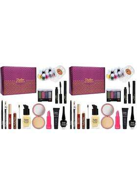 Dazller Grand Glam Kit Fair Skintone All in One Makeup Set with Primer Liquid Foundation Kajal Mascara