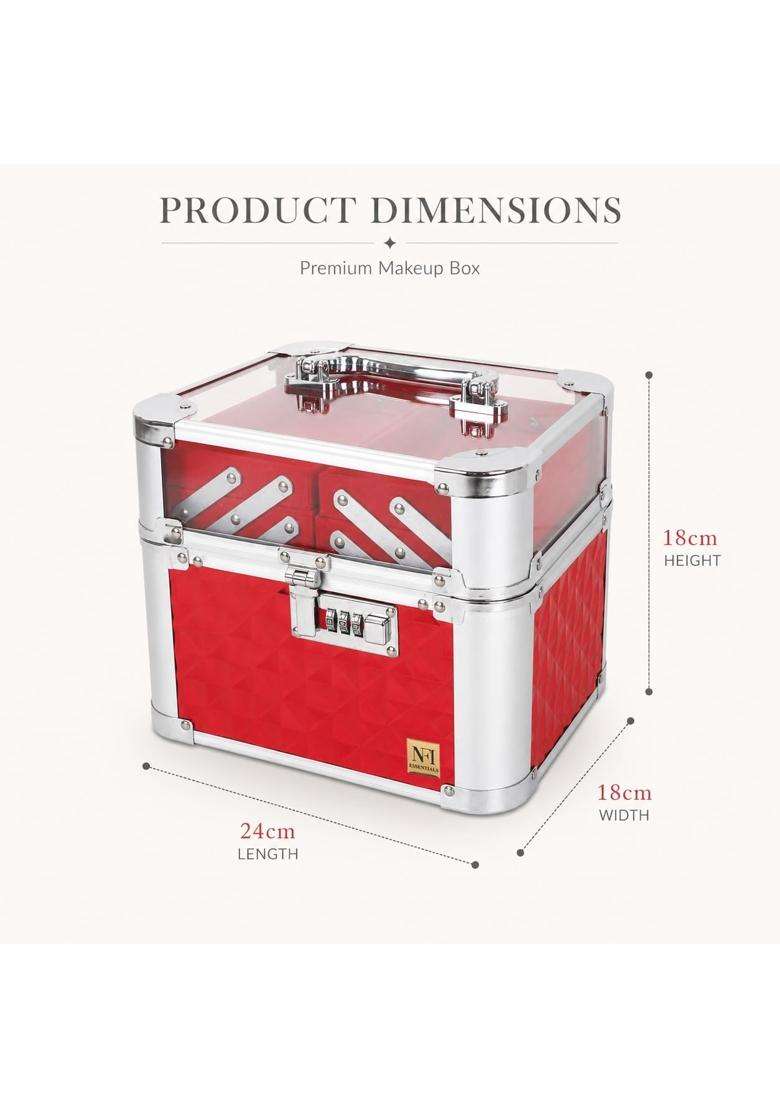 NFI Essentials Makeup Organizer Box for Women Bridal Makeup Case for Jewellery Cosmetics and Bridal Essentials - Indya