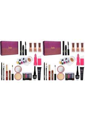 Dazller Grand Glam Kit Deep Skintone All in One Makeup Set with Primer Liquid Foundation Kajal Mascara