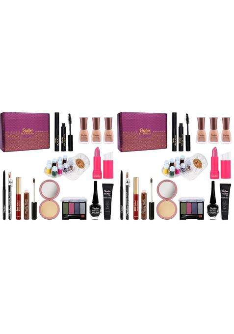 Dazller Grand Glam Kit Deep Skintone All in One Makeup Set with Primer Liquid Foundation Kajal Mascara