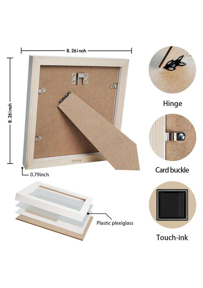Seebery Heart Thumbprint Wedding Picture Frame with Ink Kit - Indya