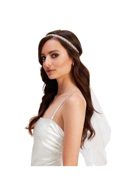 Xo Fetti White Xo Fetti Bachelorette Party Decorations Veil Crystal Veil Pack of 1