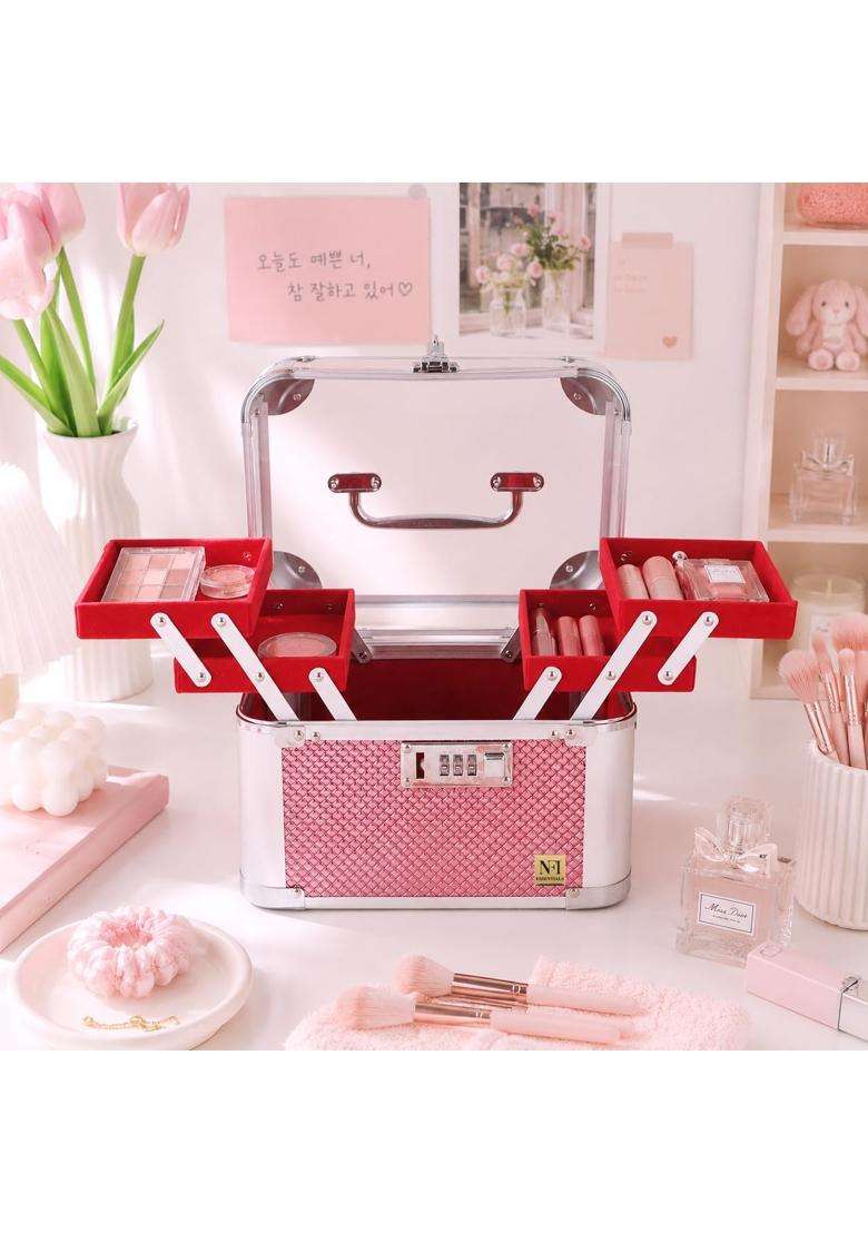 NFI Essentials Makeup Organizer Box for Women Bridal Makeup Case for Jewellery Cosmetics and Bridal Essentials - Indya