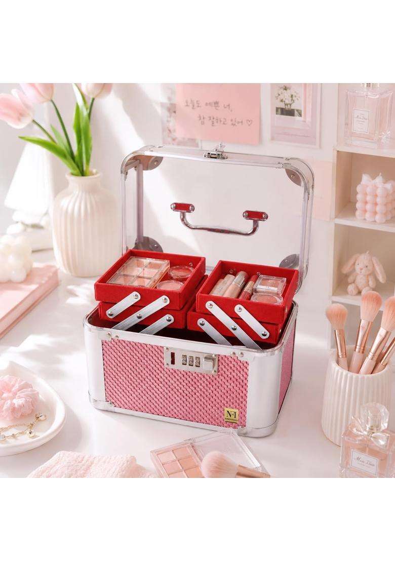 NFI Essentials Makeup Organizer Box for Women Bridal Makeup Case for Jewellery Cosmetics and Bridal Essentials - Indya